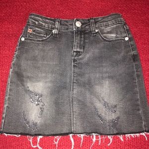 Hudson Tara cutoff skirt faded black girl size 10 BIN C